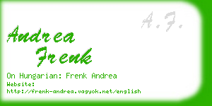 andrea frenk business card